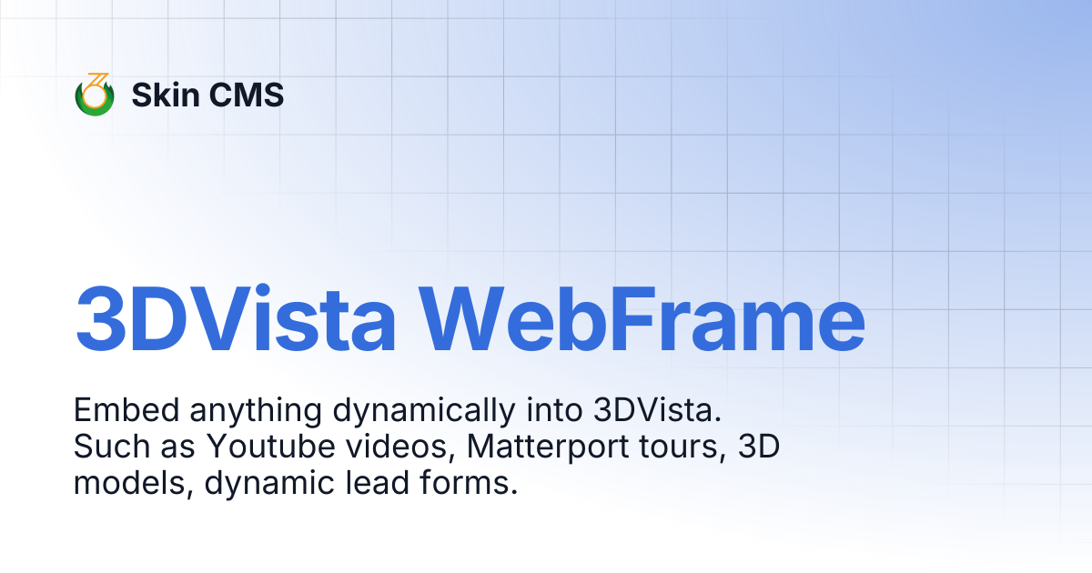 3DVista WebFrame | Skin CMS